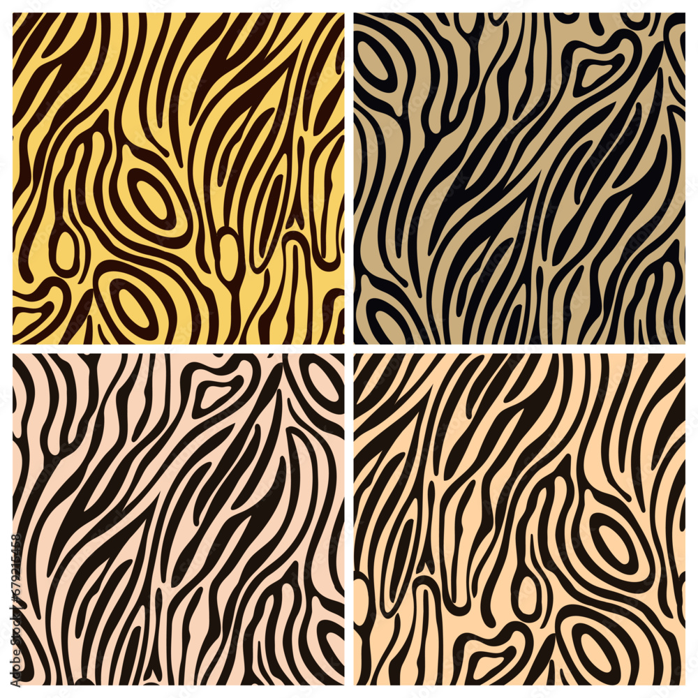 Leopard, tiger seamless pattern, abstract wild animal skin background. Set of leopard textures, design for backgrounds, prints, textiles. Vector Leopard, tiger seamless pattern, abstract wild animal skin background. Set of leopard textures, design for backgrounds, prints, textiles. Vector