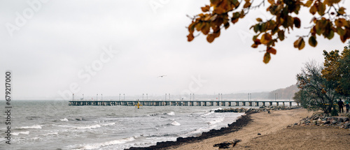 Pier in Gdynia Orłowo in autumn