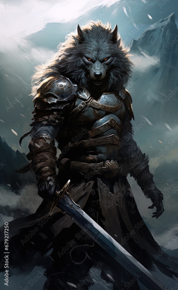 A furry wolf warrior in full armor. Great for RPG, TTRPG, adventure, fantasy, legends and more. A furry wolf warrior in full armor. Great for RPG, TTRPG, adventure, fantasy, legends and more.