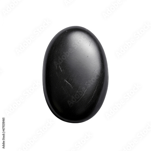 Hematite pebble isolated on transparent background