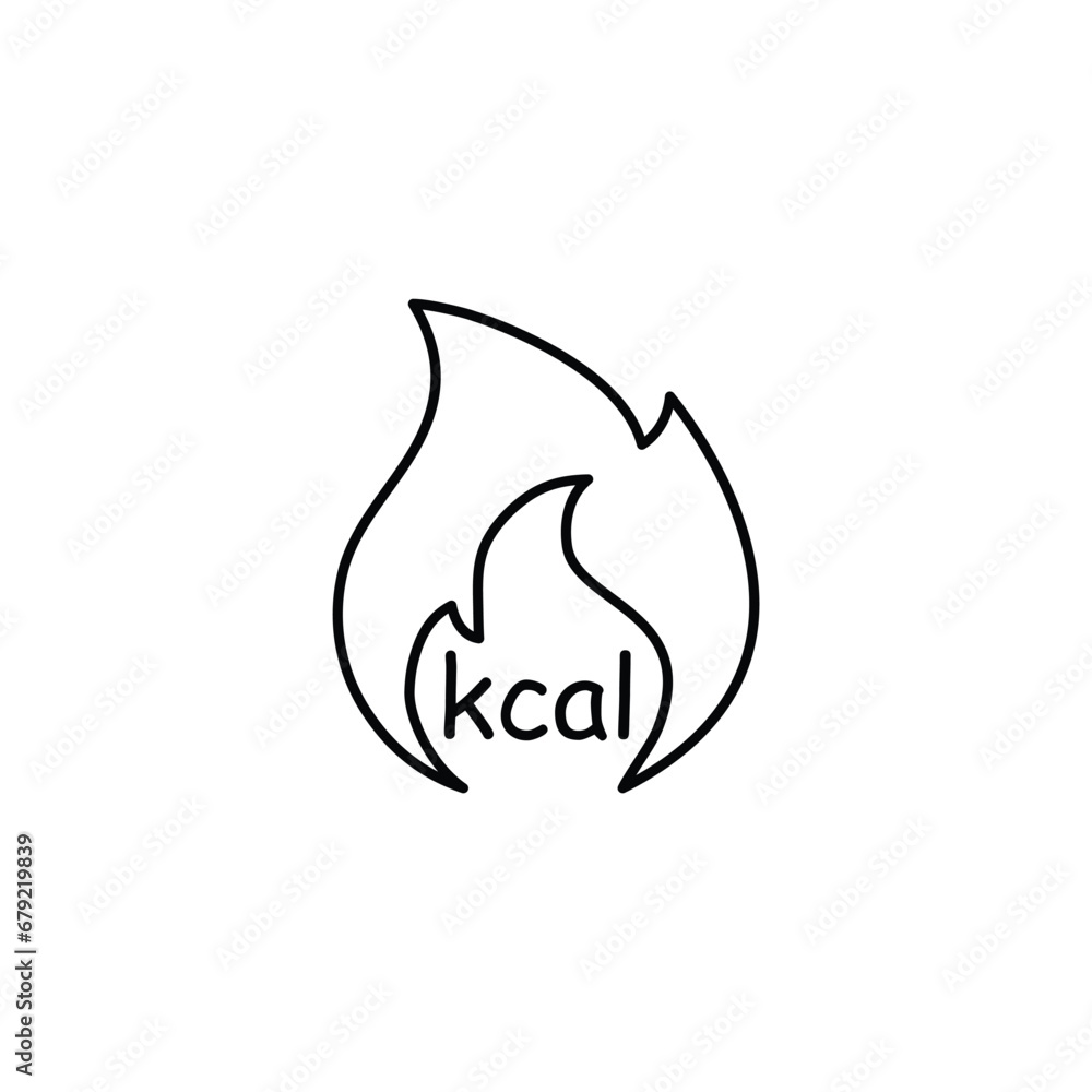 burn calorie icon vector diet sign kcal icon burn calorie icon vector diet sign kcal icon