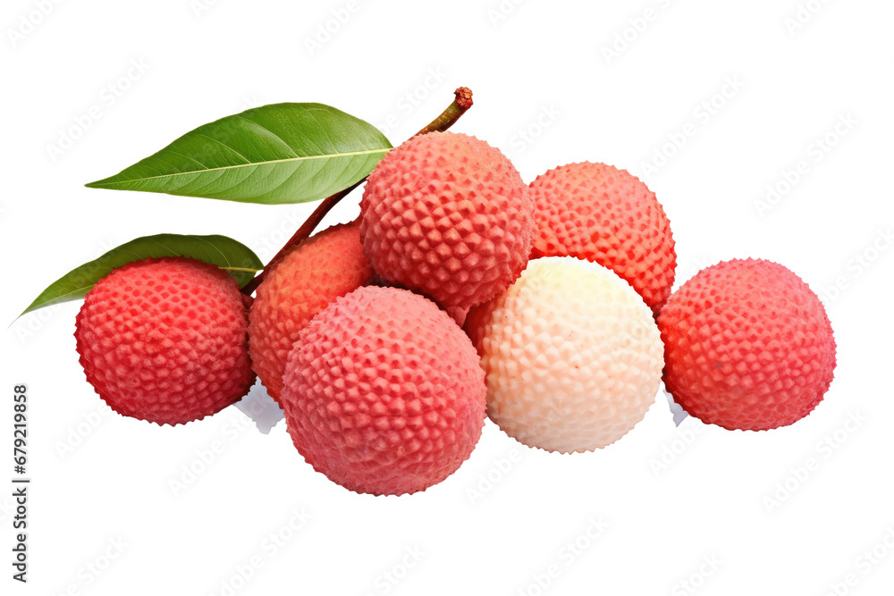 a collection of lychee isolated on a transparent background, generative ai a collection of lychee isolated on a transparent background, generative ai