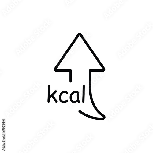 calorie icon vector diet sign kcal icon