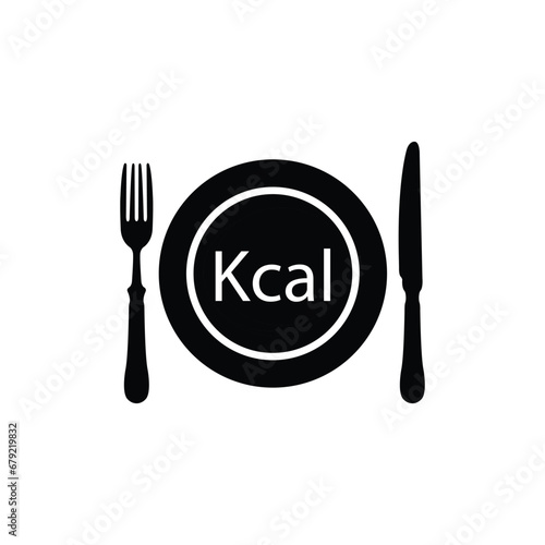 calorie icon vector diet sign kcal icon