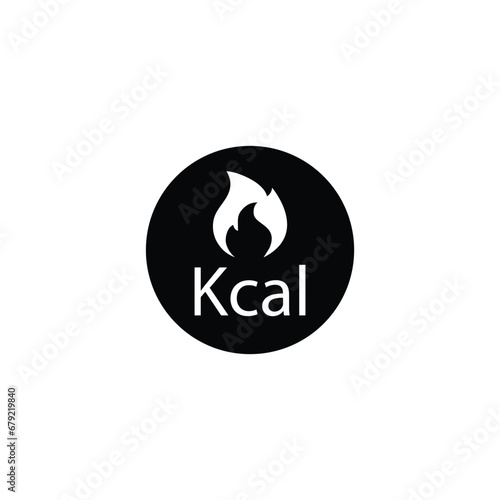burn calorie icon vector diet sign kcal icon