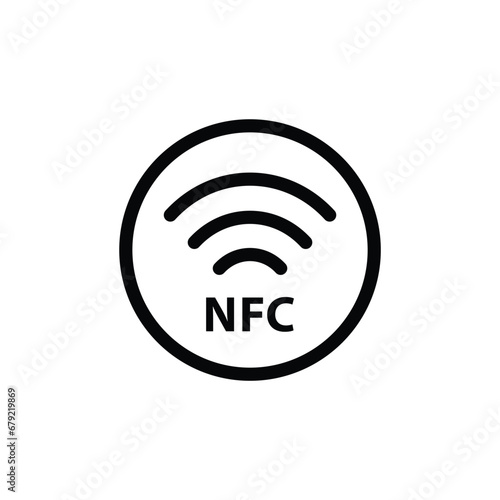 nfc icon vector wireless pay payment