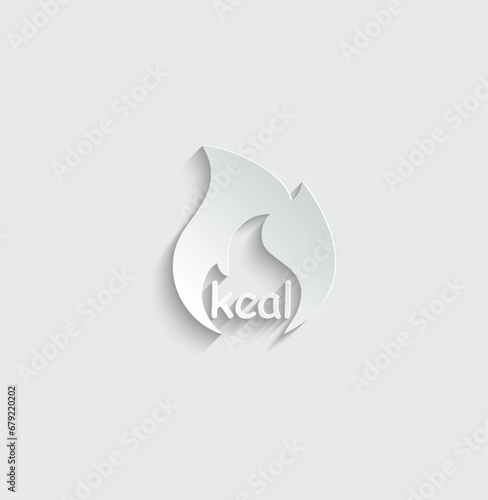 burn calorie icon vector diet sign kcal icon