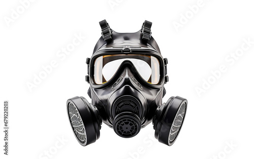 Marvelous Black Respirator Mask Isolated on Transparent Background PNG.