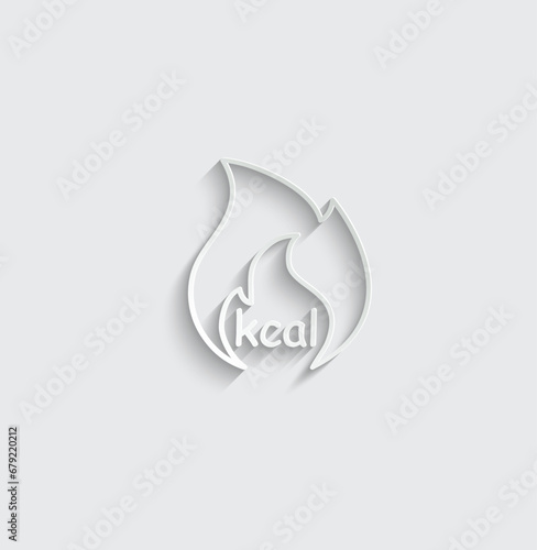 burn calorie icon vector diet sign kcal icon