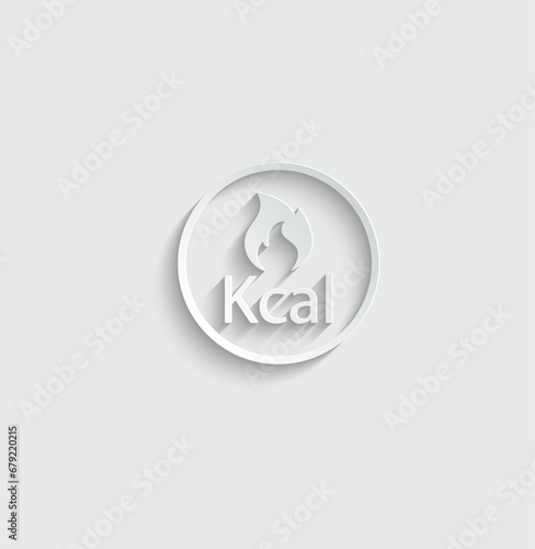 burn calorie icon vector diet sign kcal icon