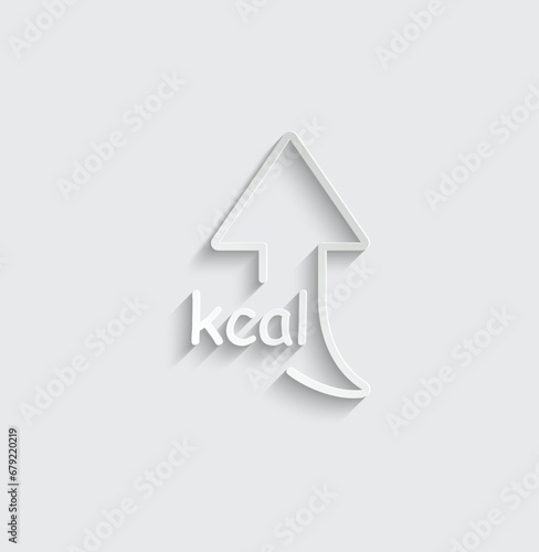 calorie icon vector diet sign kcal icon
