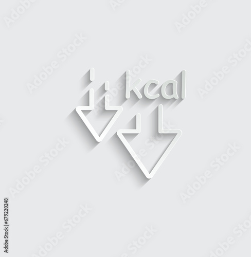 calorie icon vector diet sign kcal icon