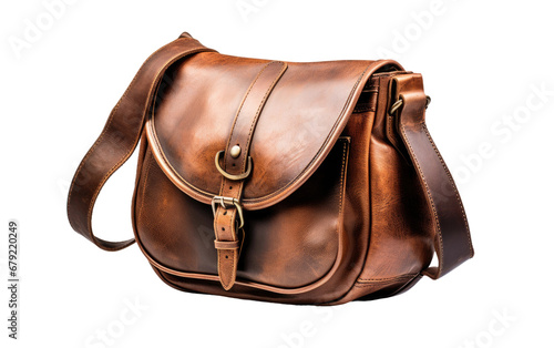Good Looking Brown Color Saddle Bag Isolated on Transparent Background PNG.