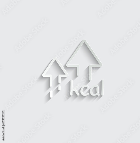 calorie icon vector diet sign kcal icon