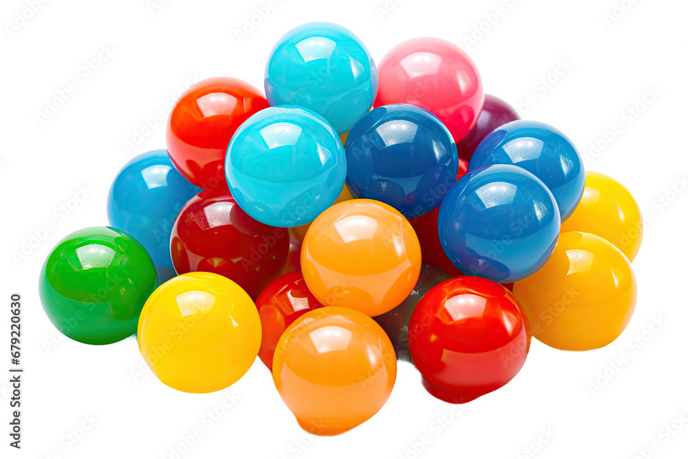 a collection of gumballs isolated on a transparent background, generative ai a collection of gumballs isolated on a transparent background, generative ai