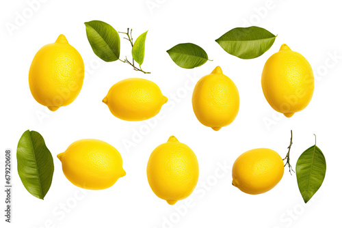 Wallpaper Mural a collection of lemons isolated on a transparent background, generative ai Torontodigital.ca