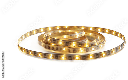 Good Looking Shiny LED Strip Light Isolated on Transparent Background PNG.