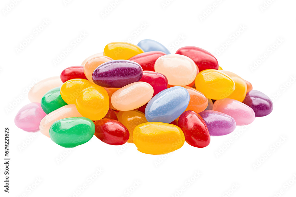 a collection of jelly beans isolated on a transparent background, generative ai a collection of jelly beans isolated on a transparent background, generative ai