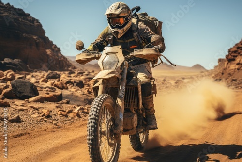 motorbike race in the desert, dakar motorbike