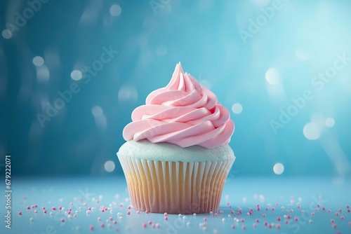cupcake with pink and blue frosting gender reveal conception
