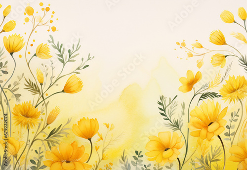 spring flowers background generating by AI technology