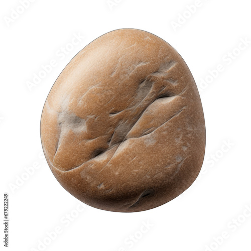 Siltstone pebble isolated on transparent background photo