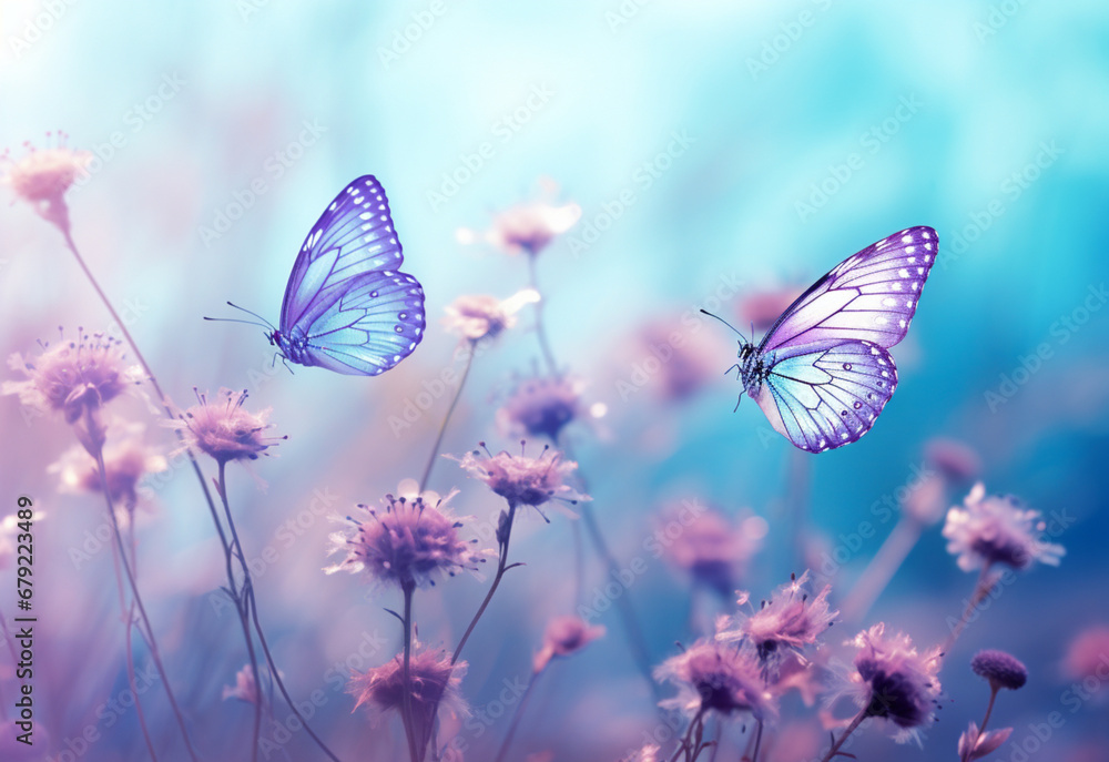 butterfly on flower generating by AI technology butterfly on flower generating by AI technology
