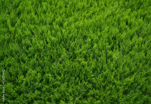 green grass background generating by AI technology