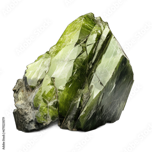 Epidote stone isolated on transparent background