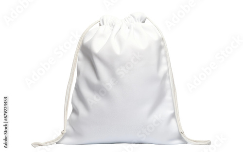 Lovely Soft Drawstring Bag Isolated on Transparent Background PNG. photo
