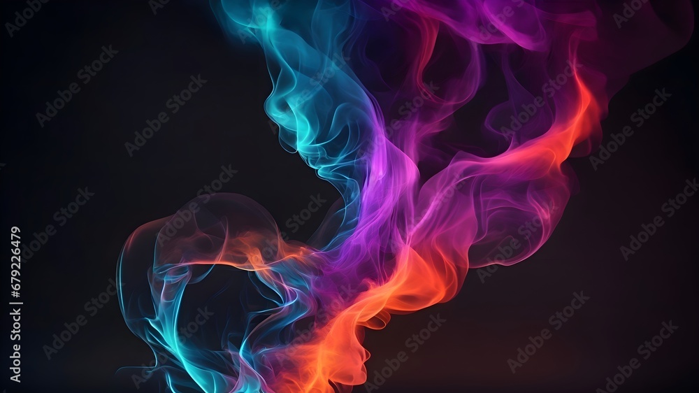 Colorful smoke on a black background Colorful smoke on a black background