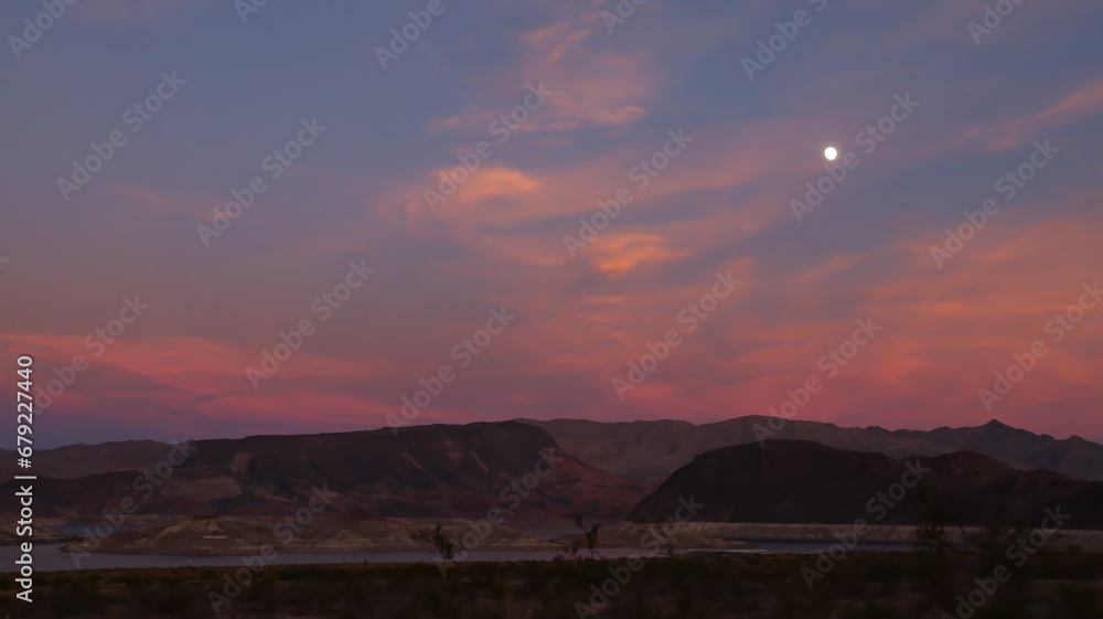 Sunset over Lake Mead National Recreation Area, Nevada