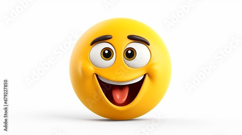 3D rendering Cool emoji on white isolated background
