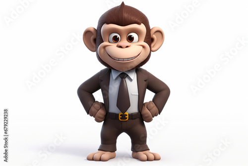 3d character of a business monkey © Yoshimura