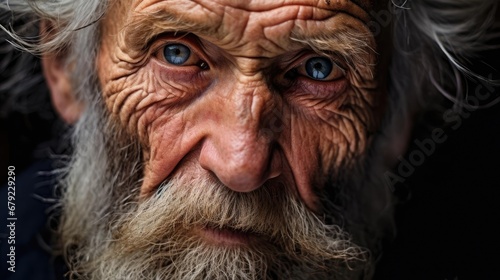 The face of an elderly wise man © cherezoff