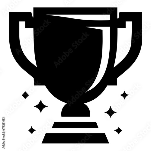 Elegant Trophy Vector Icon - Download Premium Award Graphics for Sports, Achievement, and Recognition in Digital Design