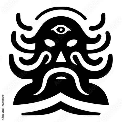 Creepy Swamp Monster Vector Icon - Download Eerie Creature Graphics for Horror, Fantasy Art, and Mythical Design Projects