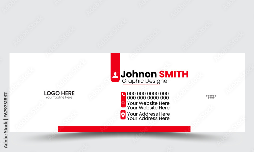 Fototapeta premium email signature design template