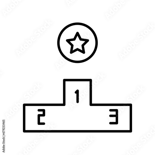 podium line icon