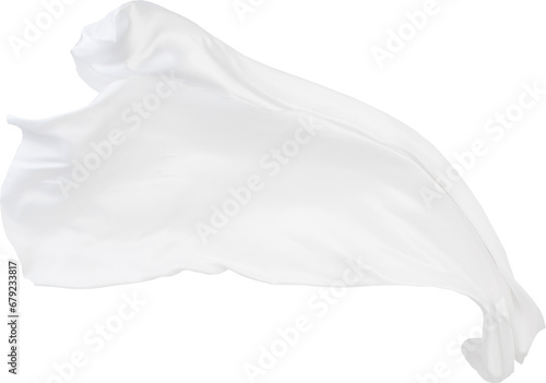 white cotton fabric Isolated In White Transparent Background , White Falling Fabric isolated on white Background. Fabric PNG, Flaying Fabric PNG 