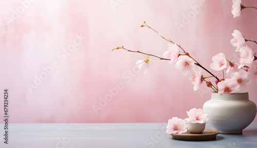 Wallpaper Mural blossoms on the pink background Torontodigital.ca