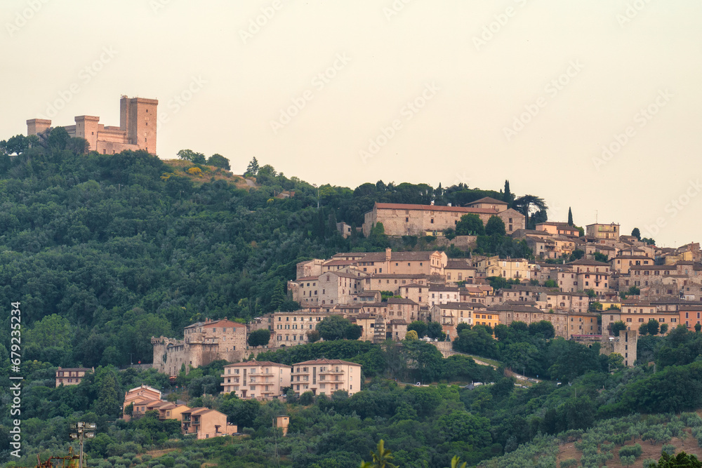 View of Narni, historic city in Umbria, Italy