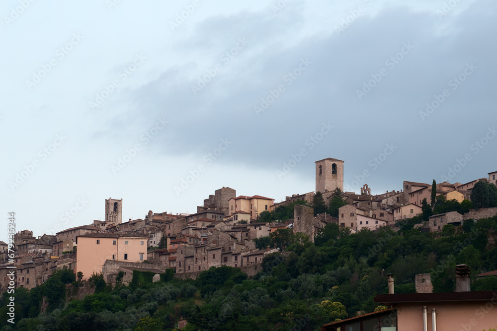 View of Narni, historic city in Umbria, Italy