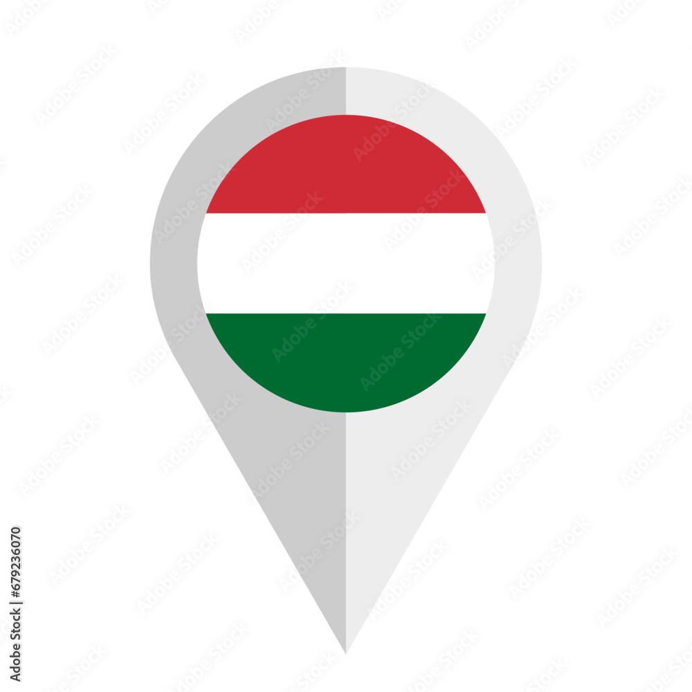 Hungary flag map pin icon Hungarian pointer badge pinpoint vector svg Hungary flag map pin icon Hungarian pointer badge pinpoint vector svg
