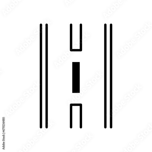 road glyph icon
