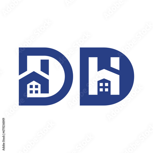 H D construction logo