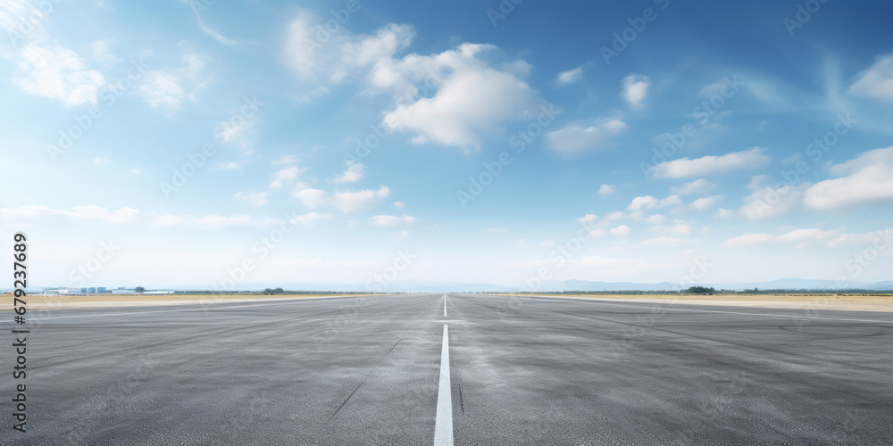 Fototapeta premium The runway stretches ahead