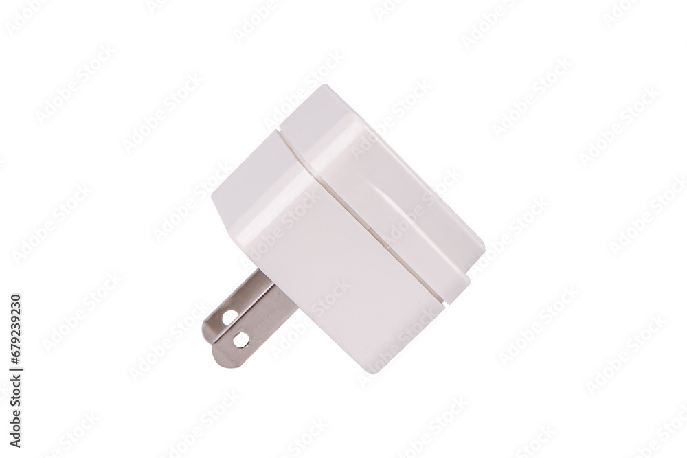 Electrical adapter plug isolated on white background. Electrical adapter plug isolated on white background.