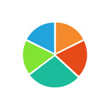 Circle icons for infographic. Colorful diagram 