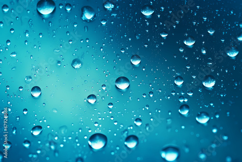 blue background with drops of water